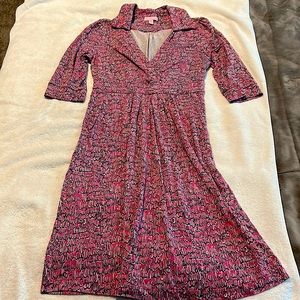 Lilly Pulitzer dress - pink with blue pattern - cotton & so cute!